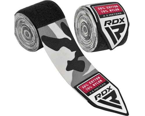 Бинти RDX HAND WRAPS 4,5 м, чорно-сірі