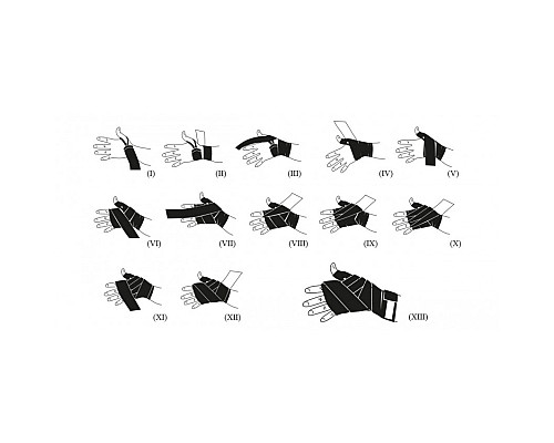 Бинти для боксу Leone 500116 3,5 м, чорні