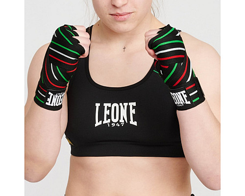 Бинти для боксу Leone 500187  Flag 3,5 м, чорні