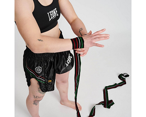 Бинти для боксу Leone 500187  Flag 3,5 м, чорні