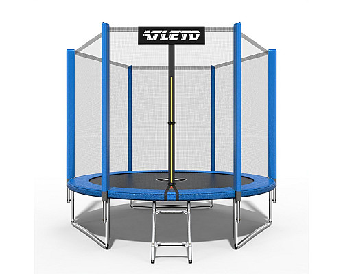 Батут Atleto 42400454 з зовнішньою сіткою 183 см синій