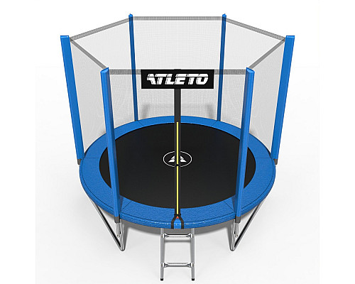 Батут Atleto 42400454 з зовнішньою сіткою 183 см синій