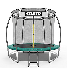Батут Atleto 21000803 з внутрішньою сіткою 252 см зелений