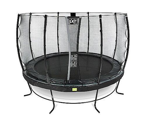 Батут з захисною сіткою EXIT Elegant 427 см, чорний