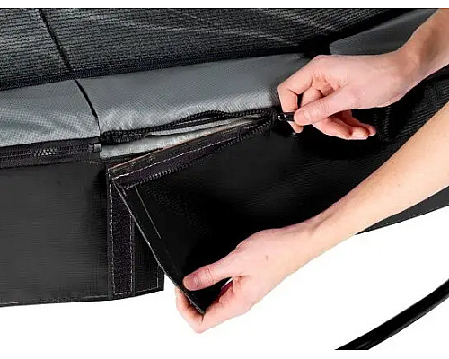 Батут з захисною сіткою EXIT Elegant 427 см, чорний