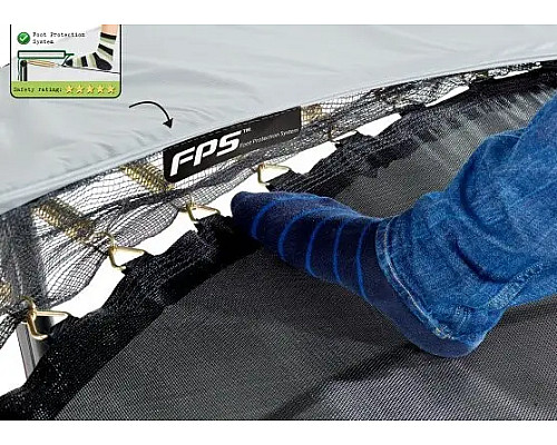 Батут з захисною сіткою EXIT Elegant 427 см, чорний