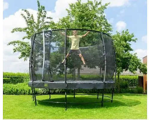 Батут з захисною сіткою EXIT Elegant 427 см, чорний