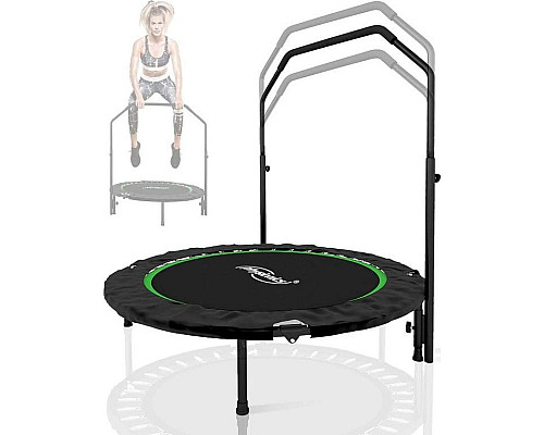 Батут для фітнесу Physionics JG86931 з поручнем 3,5 футів 101 см чорно-зелений