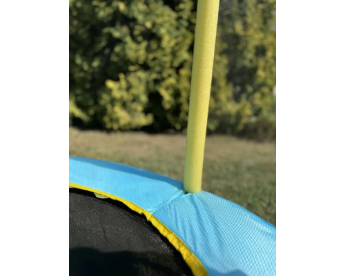 Батут WCG Oval з зовнішньою сіткою 170 см жовто-синій Батут WCG Oval з зовнішньою сіткою 170 см жовто-синій