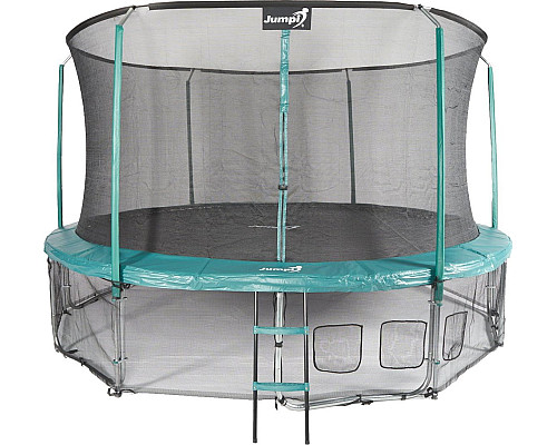 Батут Jumpi Maxy Comfort з внутрішньою сіткою 435 см зелений