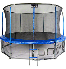 Батут Jumpi Maxy Comfort з внутрішньою сіткою 435 см синій