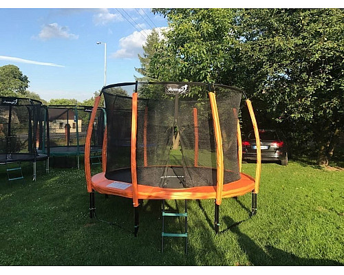 Батут Jumpi Maxy Comfort Plus з внутрішньою сіткою 12,5 футів 374 см помаранчевий