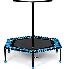Батут для фітнесу Fit and Jump 3142 з поручнем 4 фути 126 см чорно-синій