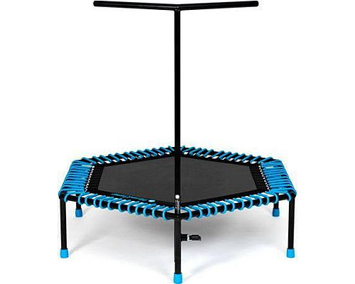 Батут для фітнесу Fit and Jump 3142 з поручнем 4 фути 126 см чорно-синій