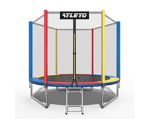 Батут Atleto 21000133 з зовнішньою стінкою 312 см різнокольоровий Батут Atleto 21000133 з зовнішньою стінкою 312 см різнокольоровий
