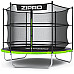 Батут Zipro Jump Pro з внутрішньою сіткою 8 футів 252 см чорно-зелений