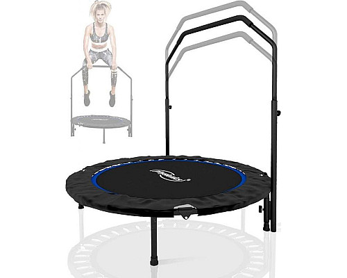 Батут для фітнесу Physionics JG86914 з поручнем 3,5 футів 101 см чорно-синій