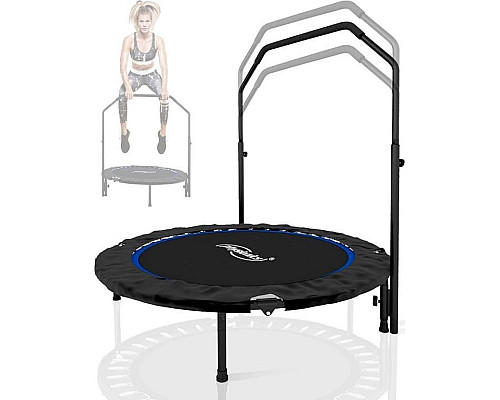 Батут для фітнесу Physionics JG86914 з поручнем 3,5 футів 101 см чорно-синій
