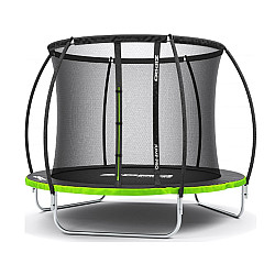 Батут Zipro Jump Pro Premium з внутрішньою сіткою 8 футів 252 см чорно-зелений