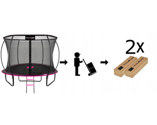 Батут THUNDER INSIDE ULTRA 8FT рожевий