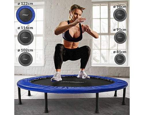 Батут Physionics JG77161 без сітки 4 фути 122 см синьо-чорний
