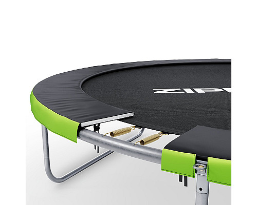 Батут Zipro Jump Pro з зовнішньою сіткою 14 футів 435 см чорно-зелений