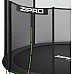 Батут Zipro Jump Pro з зовнішньою сіткою 14 футів 435 см чорно-зелений