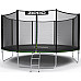 Батут Zipro Jump Pro з зовнішньою сіткою 14 футів 435 см чорно-зелений