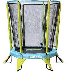 Батут Hudora Safety з внутрішньою сіткою 4.5 футів 140 см блакитно-зелений