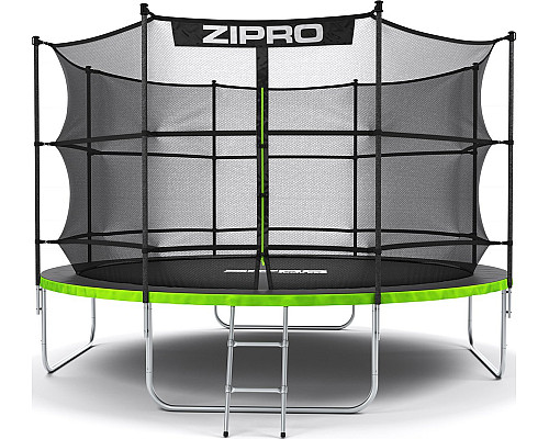 Батут Zipro Jump Pro з внутрішньою сіткою 12 футів 374 см чорно-зелений Батут Zipro Jump Pro з внутрішньою сіткою 12 футів 374 см чорно-зелений