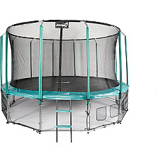 Батут Jumpi Maxy Comfort з внутрішньою сіткою 487 см зелений