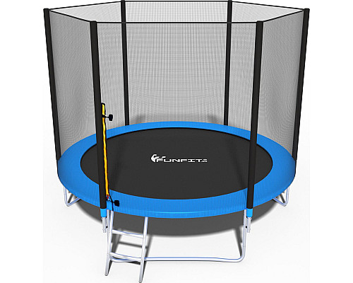 Батут Funfit 841 з зовнішньою сіткою 8,5 футів 252 см синій