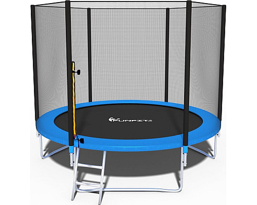 Батут Funfit 841 з зовнішньою сіткою 8,5 футів 252 см синій