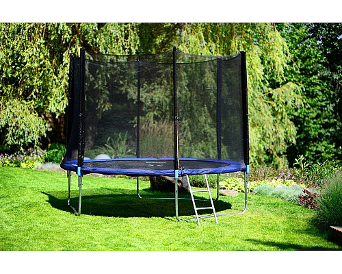 Батут Funfit 841 з зовнішньою сіткою 8,5 футів 252 см синій