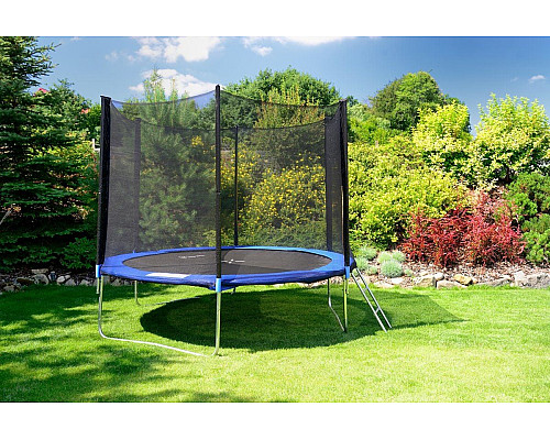 Батут Funfit 841 з зовнішньою сіткою 8,5 футів 252 см синій