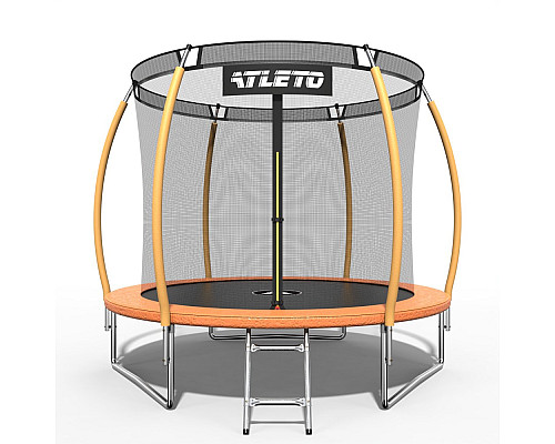 Батут Atleto 42400467 з внутрішньою сіткою 252 см помаранчеий Батут Atleto 42400467 з внутрішньою сіткою 252 см помаранчеий