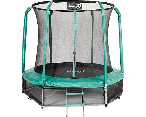 Батут Jumpi Maxy Comfort з внутрішньою сіткою 244 см  зелений