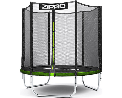 Батут Zipro Jump Pro з зовнішньою сіткою 6 футів 183 см чорно-зелений Батут Zipro Jump Pro з зовнішньою сіткою 6 футів 183 см чорно-зелений