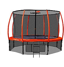 Батут Lean Sport 10655 з внутрішньою сіткою 8 футів 244 см чорно-помаранчевий