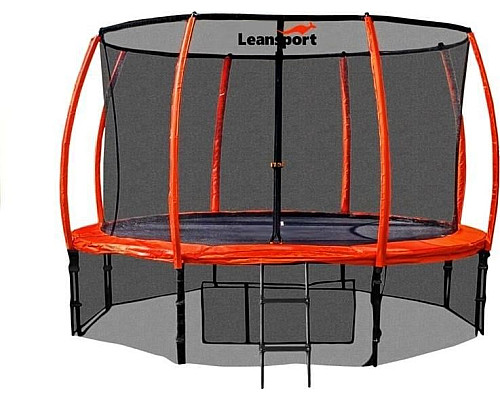 Батут Lean Sport 10655 з внутрішньою сіткою 8 футів 244 см чорно-помаранчевий