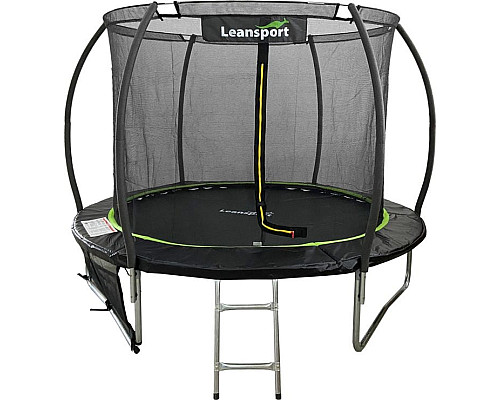 Батут Lean Sport 8343 з внутрішньою сіткою 8 футів 244 см чорний