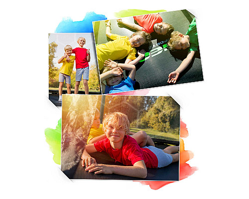 Батут Neo-Sport з внутрішньою сіткою 10 футів 312 см чорно-зелений