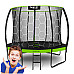 Батут Neo-Sport з внутрішньою сіткою 10 футів 312 см чорно-зелений
