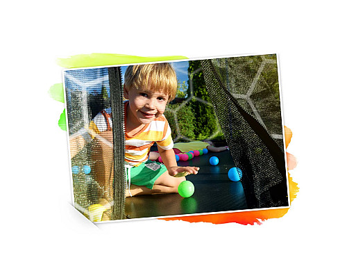 Батут Neo-Sport з внутрішньою сіткою 10 футів 312 см чорно-зелений