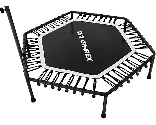 Батут для фітнесу Gymrex fitness GR-HT110B з поручнем 4 фути 124 см чорний