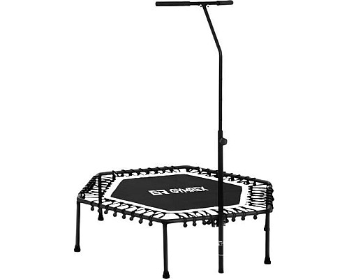 Батут для фітнесу Gymrex fitness GR-HT110B з поручнем 4 фути 124 см чорний