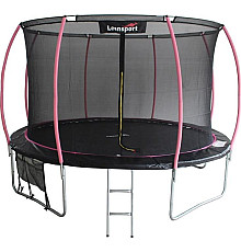 Батут Lean Sport MAX 8340 з внутрішньою сіткою 10 футів 305 см чорно-рожевий