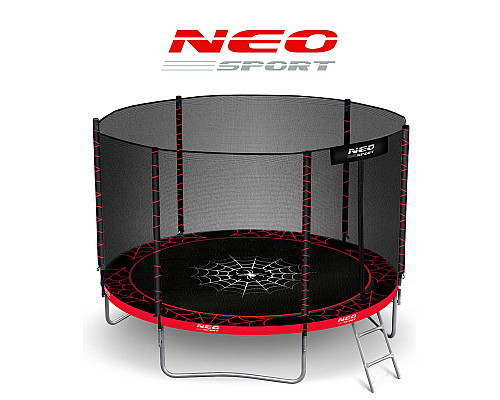 Батут Neo-Sport з зовнішньо сіткою 10 футів 312 см чорно-червоний Батут Neo-Sport з зовнішньо сіткою 10 футів 312 см чорно-червоний