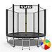 Батут Atleto 42400443 з зовнішньою сіткою 252 см чорний