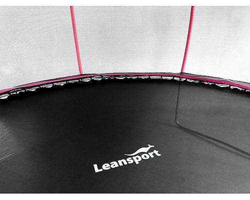 Батут Lean Sport 8341 з внутрішньою сіткою 12 футів 366 см чорно-рожевий